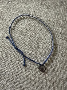 4 Ocean Clear And Blue Beaded Bracelet